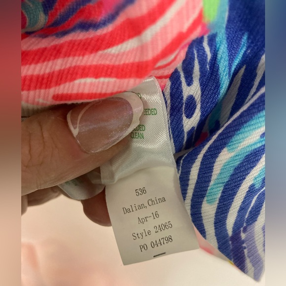 Lilly Pulitzer Mila shift dress, neon pink, green - Picture 7 of 11